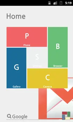 Gmail Theme for SquareHome android App screenshot 1
